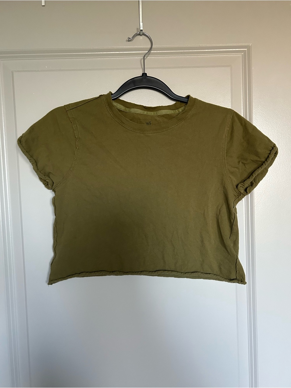 We The Free Olive Green Cropped Tee